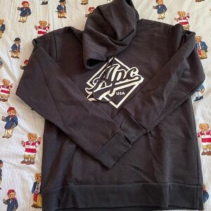 APC men’s  sweatshirt hoodie, drawstring, navy gray